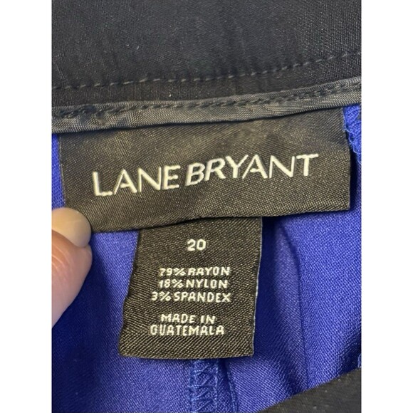 LANE BRYANT The Lena Ankle Pant 20 Moderately Curvy Cobalt Blue Stretch Comfort - Picture 2 of 11